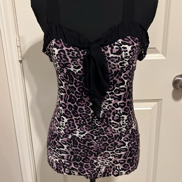 Vintage Bebe leopard print embellished twin set - Picture 4 of 8